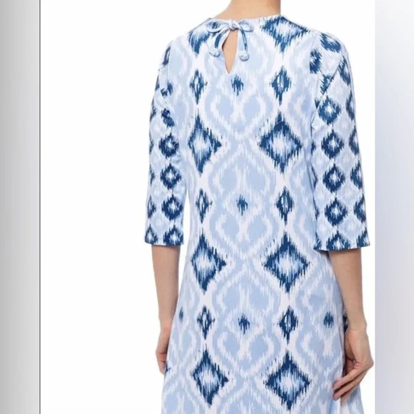 Gretchen Scott Swing Dress Kitt Ikat in Blues - NEW - Size Small - Picture 3 of 9